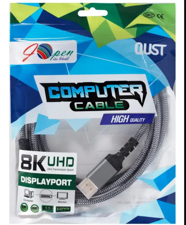 Кабель DisplayPort 1.4 iOpen 2 метра 8K 60Hz сверхскоростной (ACG630-2.0)