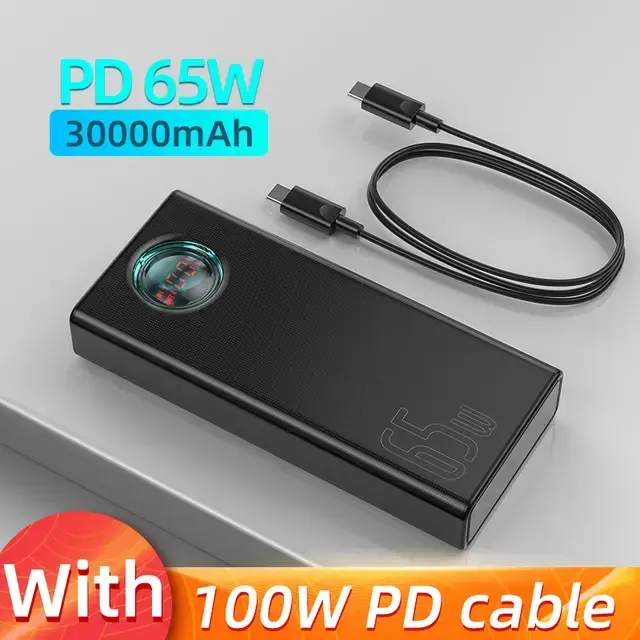 Внешний аккумулятор Baseus Amblight Quick Charge 65W