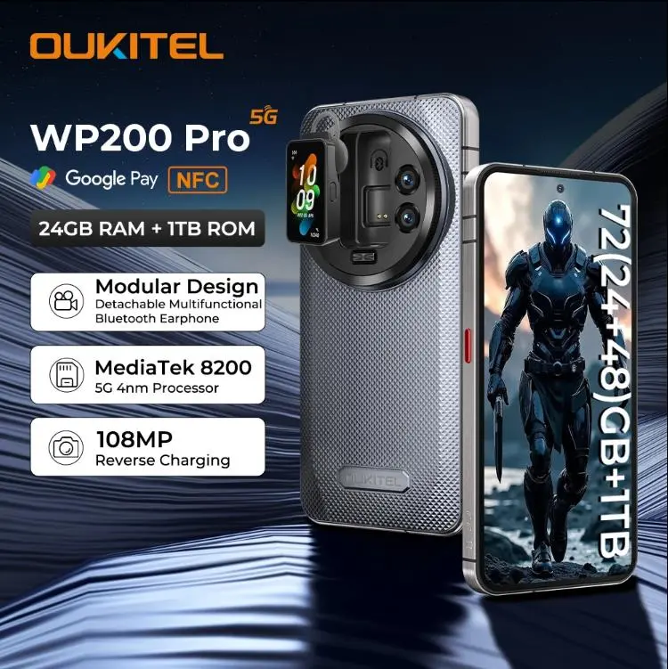 Смартфон Oukitel WP200 Pro, (24+48)ГБ+1ТБ, MTK8200